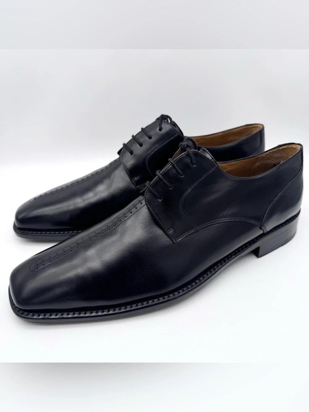 Mezlan Torque Split Toe Oxford Black Leather Dress Shoes Men's 11.5 M Made Spain